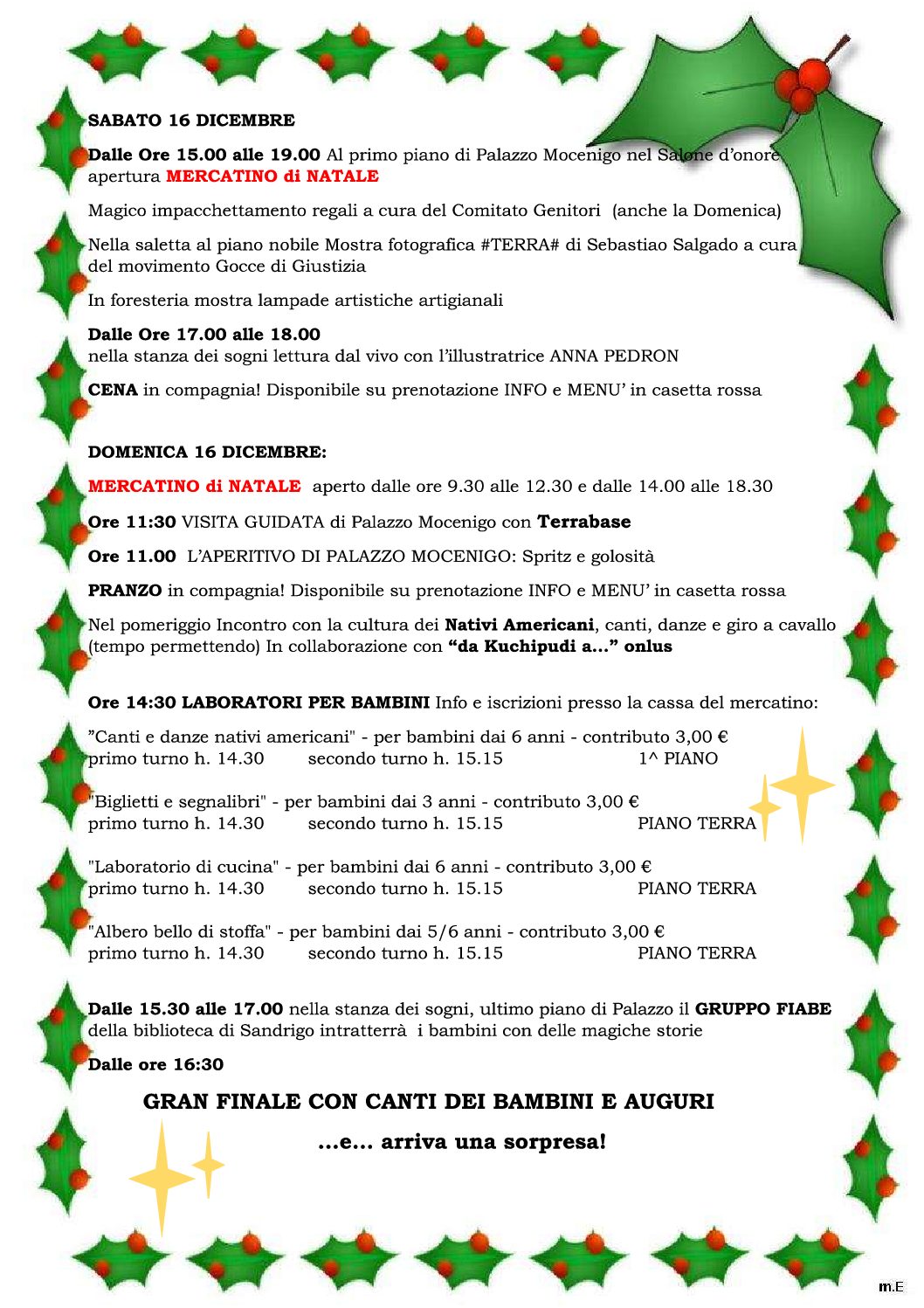 Menù Gran Cena del Solstizio